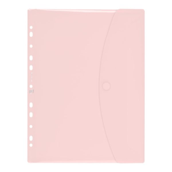 SOBRE MULTITALADRO A4 VELCRO OXFORD PARA PORTABLOC ROSA PASTEL