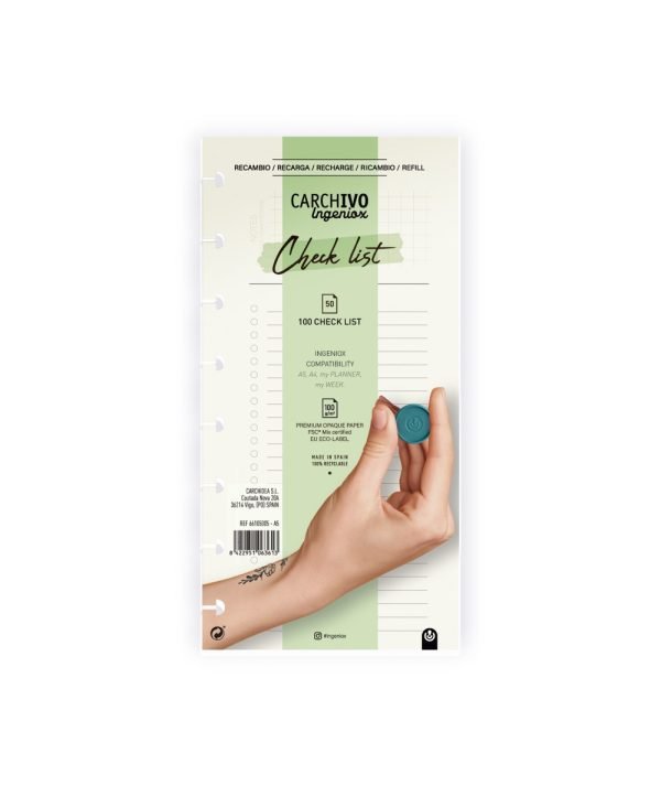 RECAMBIO CHECK LIST CARCHIVO INGENIOX