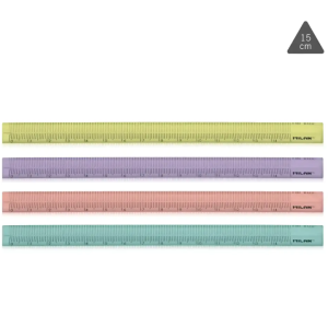 REGLA TRIANGULAR 15 CM MILAN COLOR SURTIDO