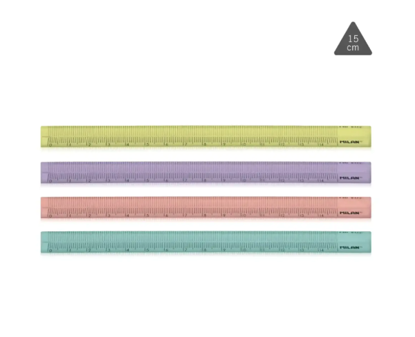 REGLA TRIANGULAR 15 CM MILAN COLOR SURTIDO