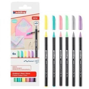 PACK 6 ROTULADORES EDDING COLORES PASTELES