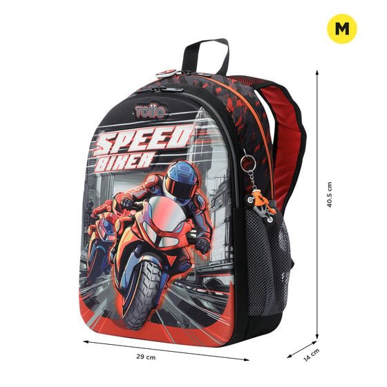 MOCHILA TOTTO ESCOLAR SPEED BIKER - Imagen 4