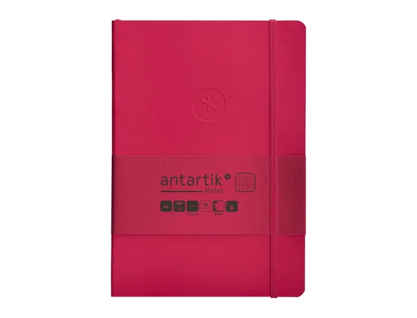 CUADERNO TAPA BLANDA ANTARTIK A5 CUADROS FUCSIA