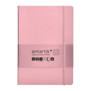 CUADERNO TAPA BLANDA ANTARTIK A5 CUADROS ROSA PASTEL