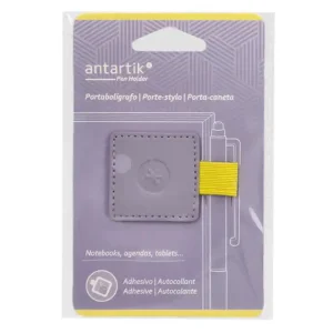 PORTABOLIGRAFOS ADHESIVO ANTARTIK MORADO Y AMARILLO