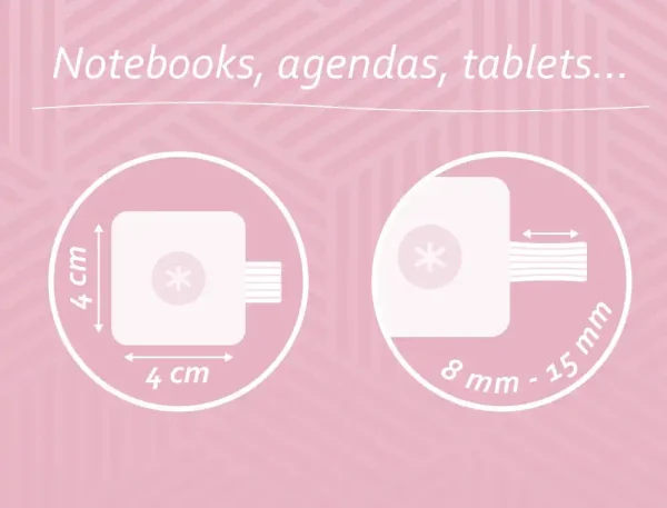 PORTABOLIGRAFOS ADHESIVO ANTARTIK ROSA - Imagen 4