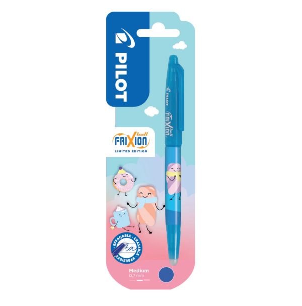 BOLÍGRAFO BORRABLE PILOT FRIXION CAPUCHON SWEET PARADISE TINTA AZUL CELESTE
