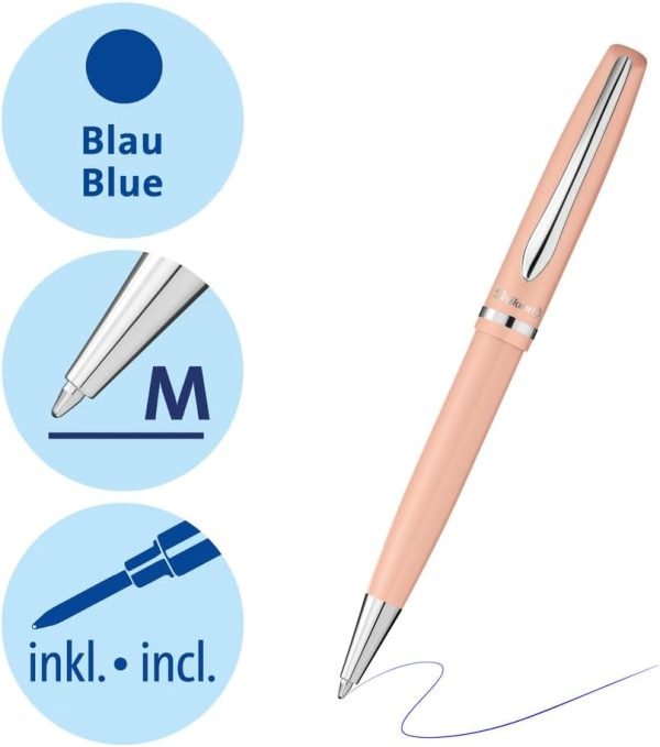 BOLÍGRAFO PELIKAN JAZZ PASTEL ALBARICOQUE TINTA AZUL