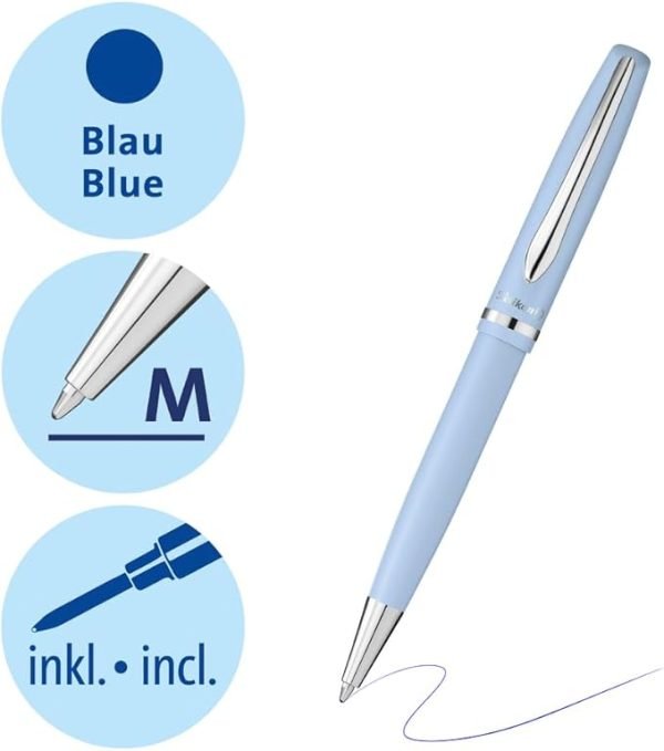 BOLÍGRAFO PELIKAN JAZZ PASTEL AZUL TINTA AZUL