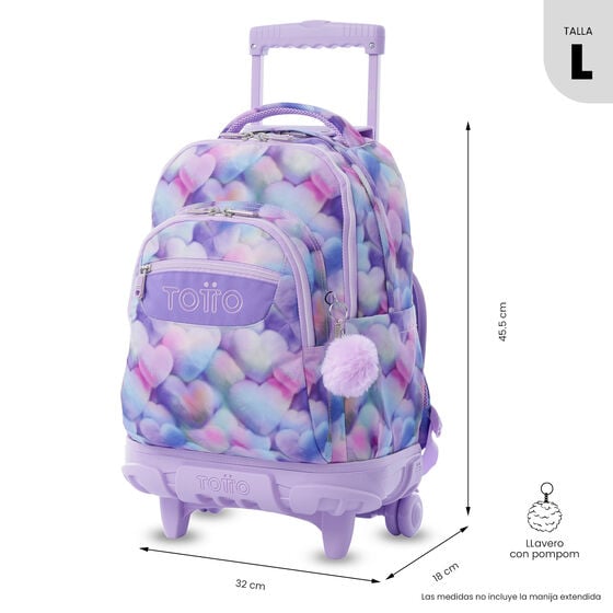 MOCHILA TOTTO ESCOLAR CARRO FIJO KORY - Imagen 3