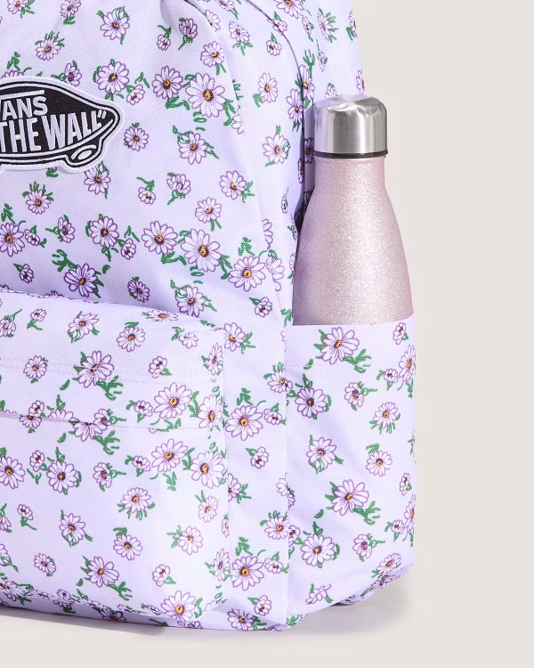 MOCHILA VANS OLD SKOOL FLORES MORADA - Imagen 4