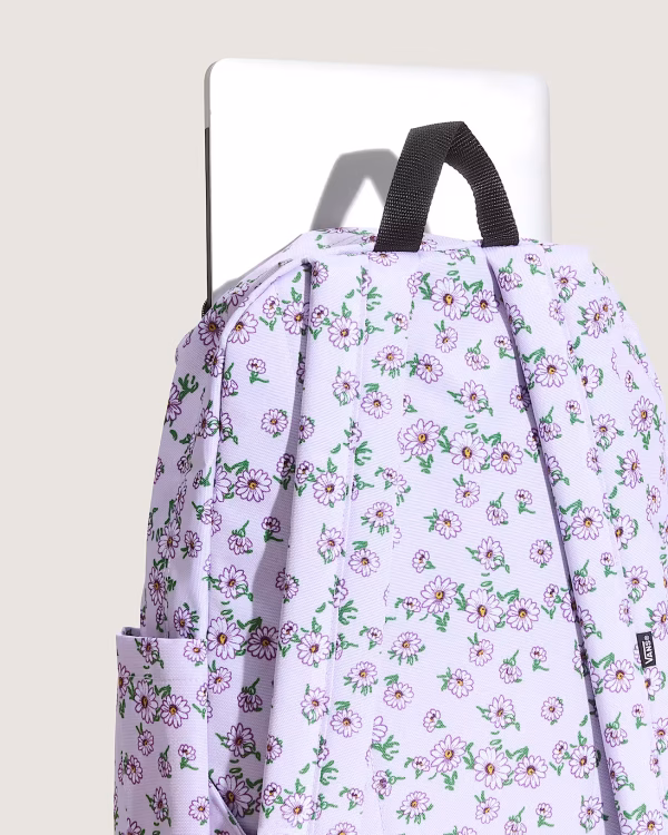 MOCHILA VANS OLD SKOOL FLORES MORADA - Imagen 3