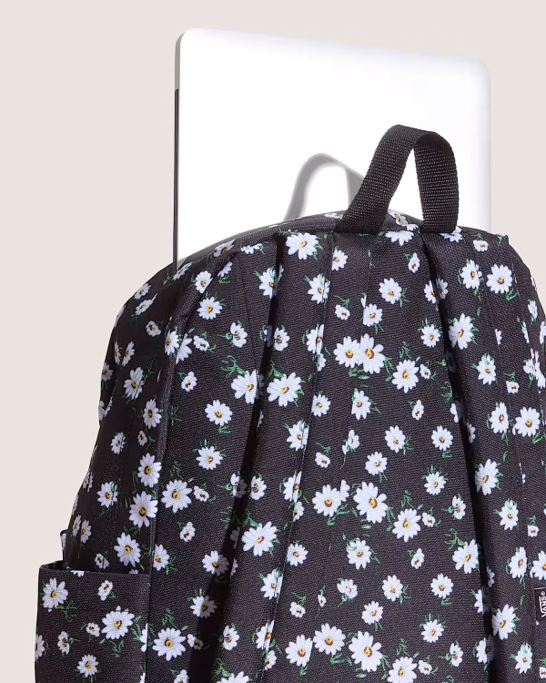 MOCHILA VANS OLD SKOOL FLORES NEGRO - Imagen 3