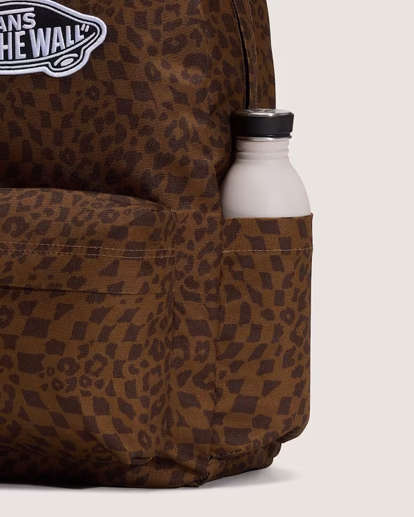 MOCHILA VANS OLD SKOOL LEOPARDO MARRON - Imagen 4