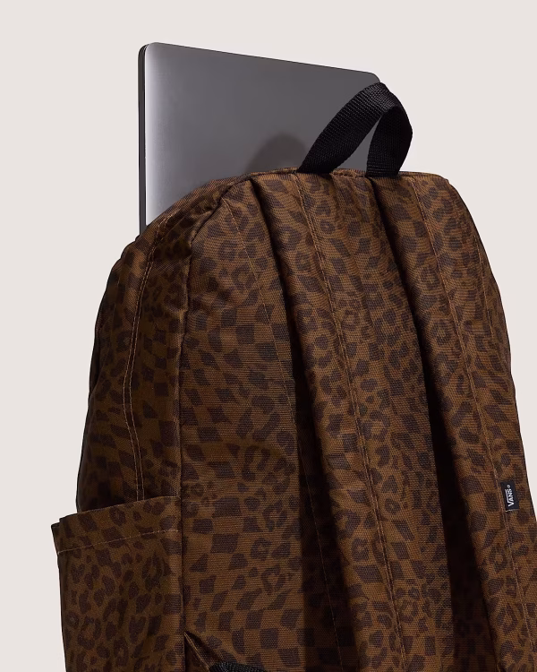 MOCHILA VANS OLD SKOOL LEOPARDO MARRON - Imagen 3