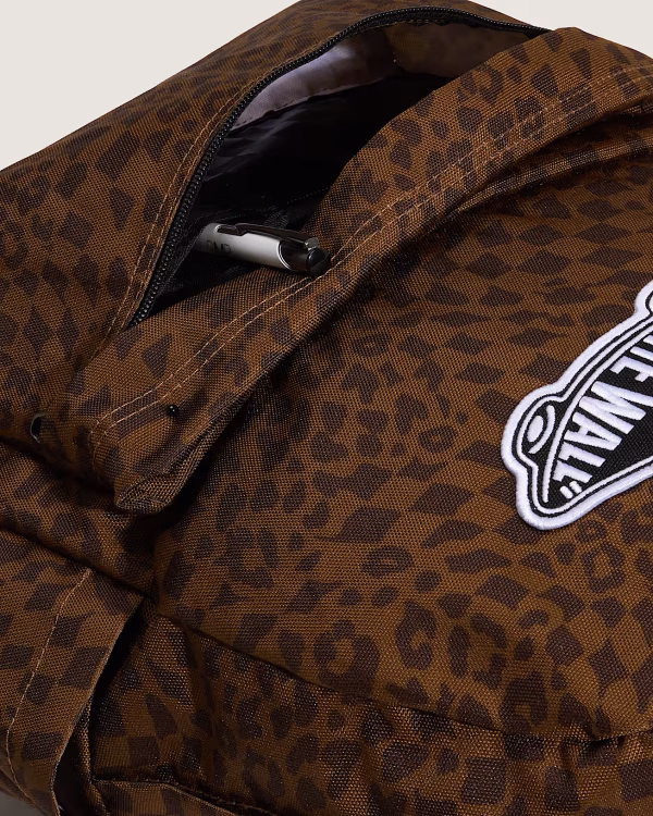MOCHILA VANS OLD SKOOL LEOPARDO MARRON - Imagen 2