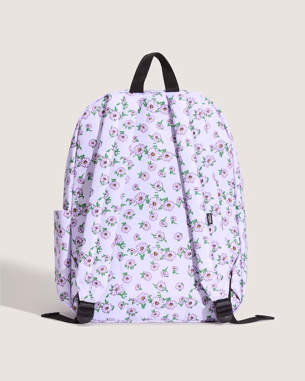 MOCHILA VANS OLD SKOOL FLORES MORADA - Imagen 5