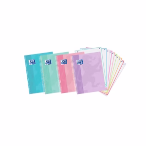 CUADERNO OXFORD TOUCH EUROPEANBOOK 10 COLORES A4 CUADROS 5X5