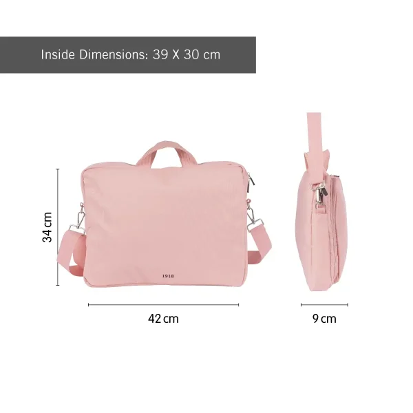 MALETIN PARA PORTÁTIL MILAN SINCE 1918 ROSA 17 PULGADAS - Imagen 4
