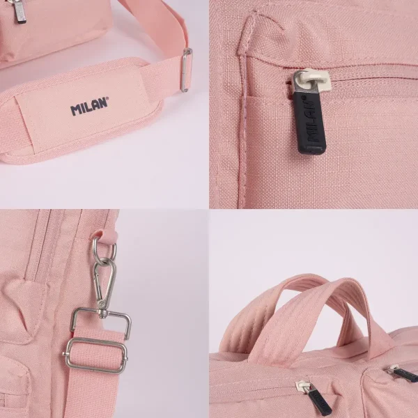 MALETIN PARA PORTÁTIL MILAN SINCE 1918 ROSA 17 PULGADAS - Imagen 2