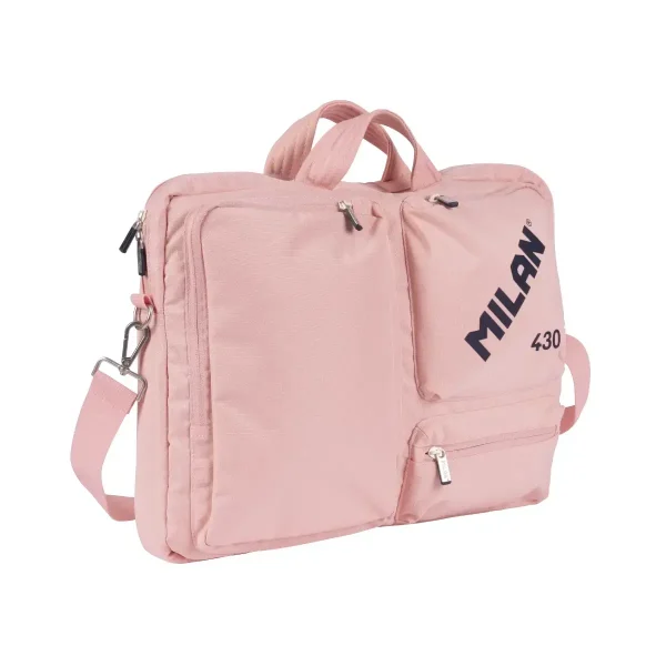 MALETIN PARA PORTÁTIL MILAN SINCE 1918 ROSA 17 PULGADAS