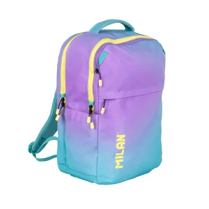 MOCHILA ESCOLAR MILAN 5 CREMALLERAS COLECCIÓN SUNSET MORADA