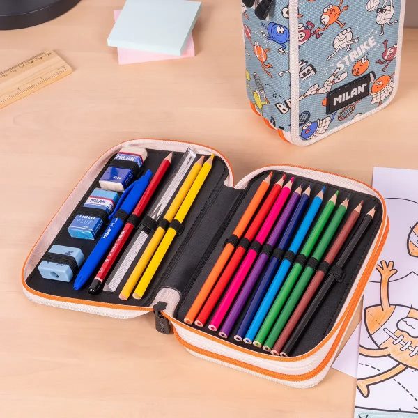 ESTUCHE PLUMIER DOBLE MILAN SERIE SPORTS - Imagen 2