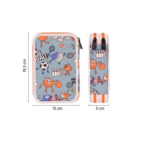 ESTUCHE PLUMIER DOBLE MILAN SERIE SPORTS - Imagen 4