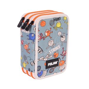 ESTUCHE PLUMIER TRIPLE MILAN SERIE SPORTS