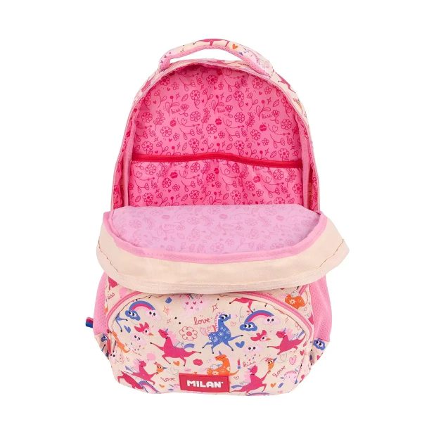 MOCHILA ESCOLAR MILAN 4 CREMALLERAS 25L FLOWICORN - Imagen 5