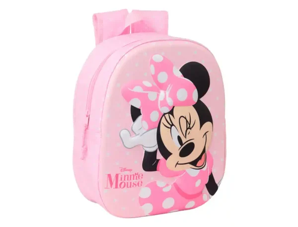 MOCHILA INFANTIL SAFTA MINNIE MOUSE 3D 330x270x100 MM