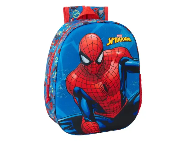 MOCHILA INFANTIL SAFTA SPIDERMAN 3D 330x270x100 MM
