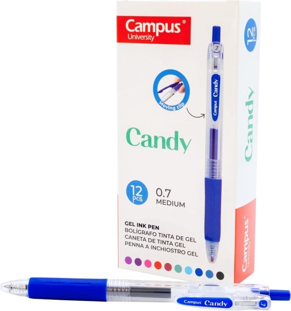BOLIGRAFO CAM PUS CANDY 12 UD. AZUL