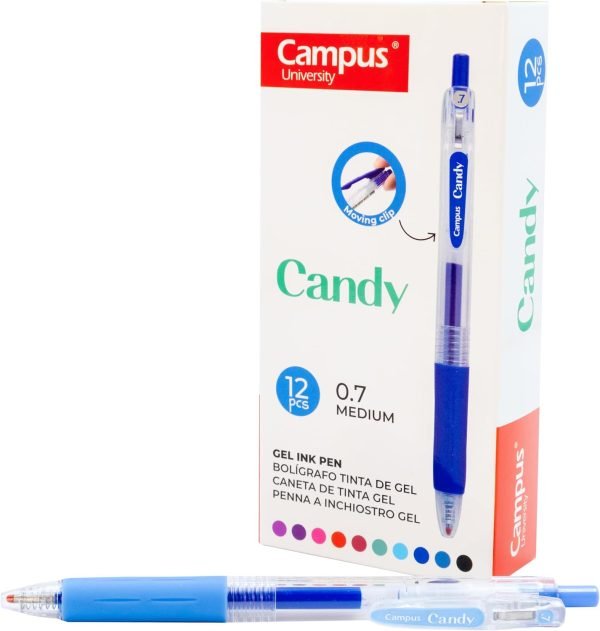 BOLIGRAFO CAM PUS CANDY 12 UD. CELESTE
