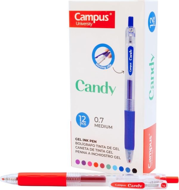 BOLIGRAFO CAM PUS CANDY 12 UD. ROJO