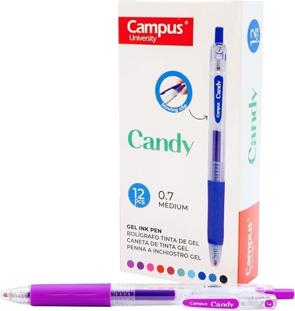 BOLIGRAFO CAM PUS CANDY 12 UD. LILA