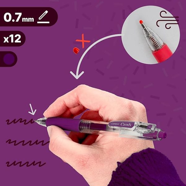 BOLIGRAFO CAM PUS CANDY 12 UD. VIOLETA - Imagen 2