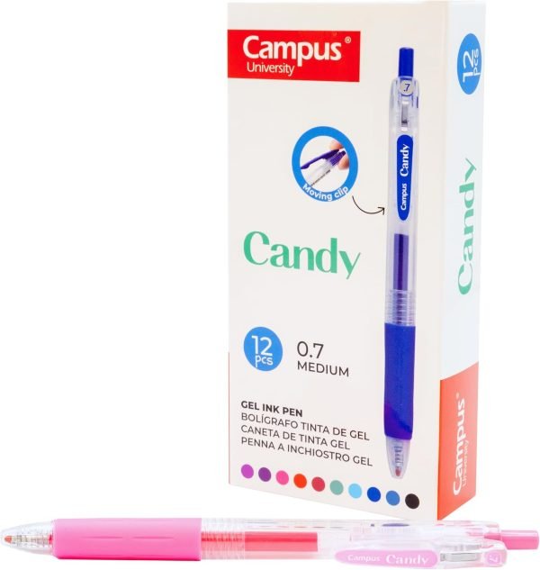 BOLIGRAFO CAM PUS CANDY 12 UD. ROSA