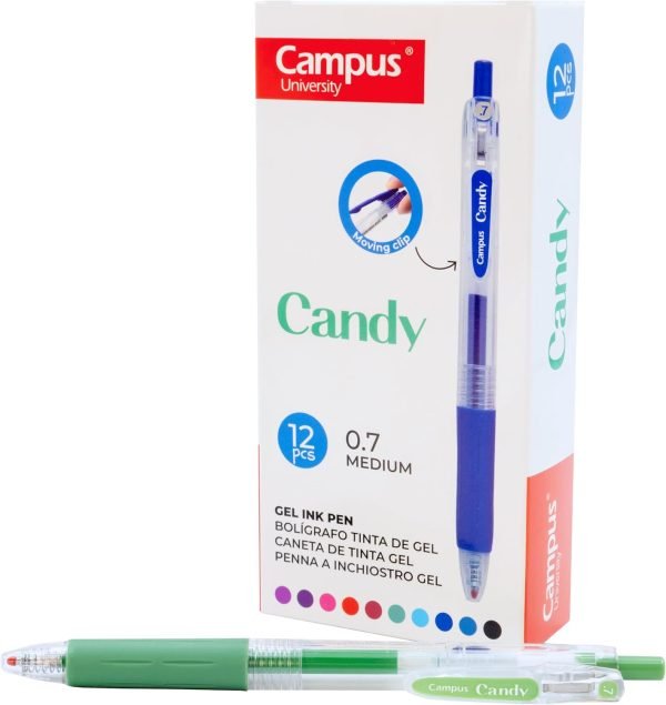 BOLIGRAFO CAM PUS CANDY 12 UD. VERDE