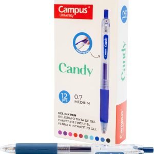 BOLIGRAFO CAM PUS CANDY 12 UD. AZUL MARINO