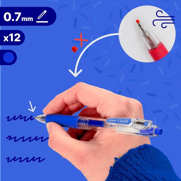 BOLIGRAFO CAM PUS CANDY 12 UD. AZUL - Imagen 2