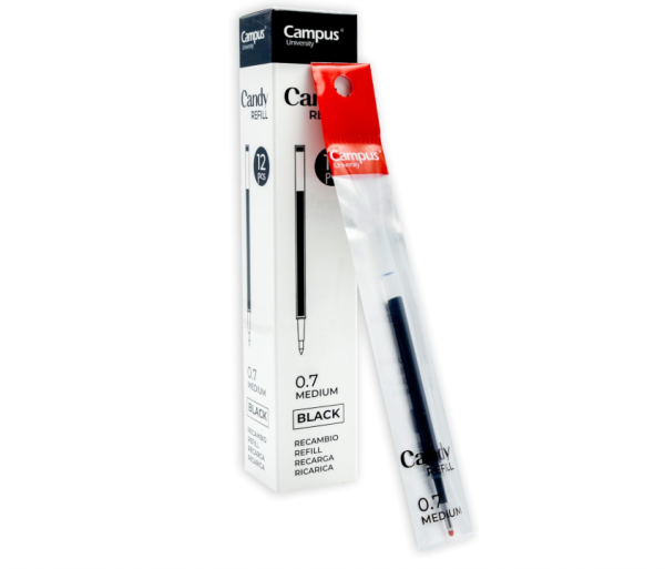 RECAMBIO BOLIGRAFO CAMPUS CANDY 12 UD. AZUL