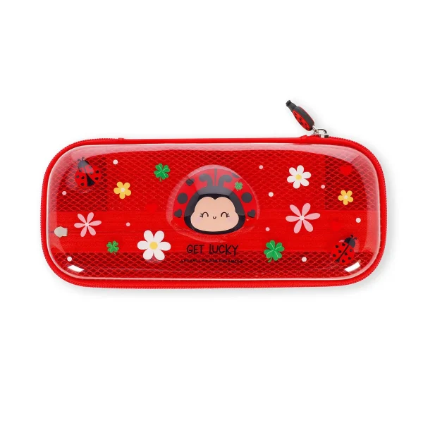 ESTUCHE TRANSPARENTE LEGAMI LADYBUG "GET LUCKY"