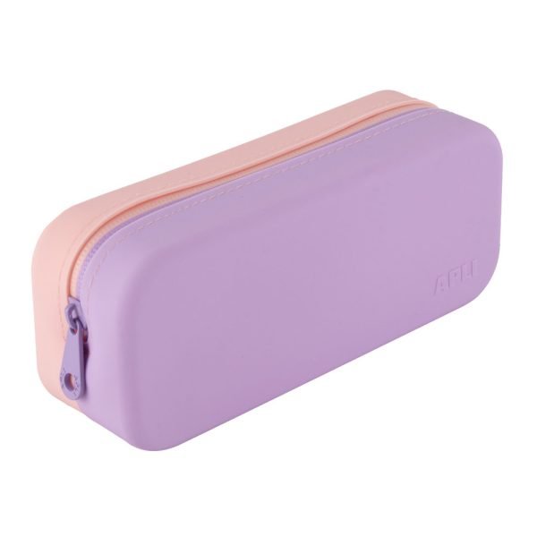 ESTUCHE APLI SILICONA SIMPLE BICOLOR ROSA Y LILA PASTEL