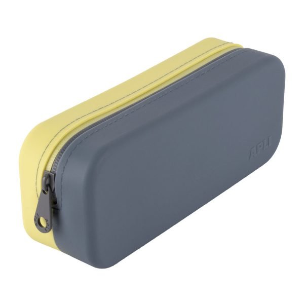 ESTUCHE APLI SILICONA SIMPLE BICOLOR AMARILLO Y NEGRO PASTEL