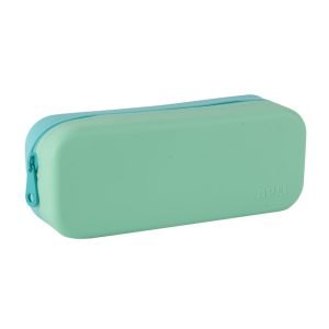 ESTUCHE APLI SILICONA SIMPLE BICOLOR CELESTE Y VERDE PASTEL