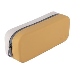 ESTUCHE APLI SILICONA SIMPLE BICOLOR BLANCO Y MOSTAZA