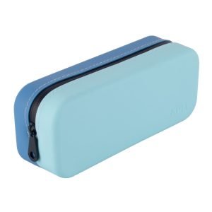 ESTUCHE APLI SILICONA SIMPLE BICOLOR AZUL OSCURO Y CELESTE