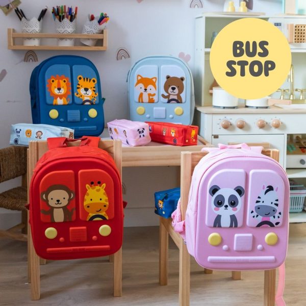 MOCHILA MIQUELRIUS INFANTIL 30X25 BUS STOP ROSA CON ESTUCHE - Imagen 3