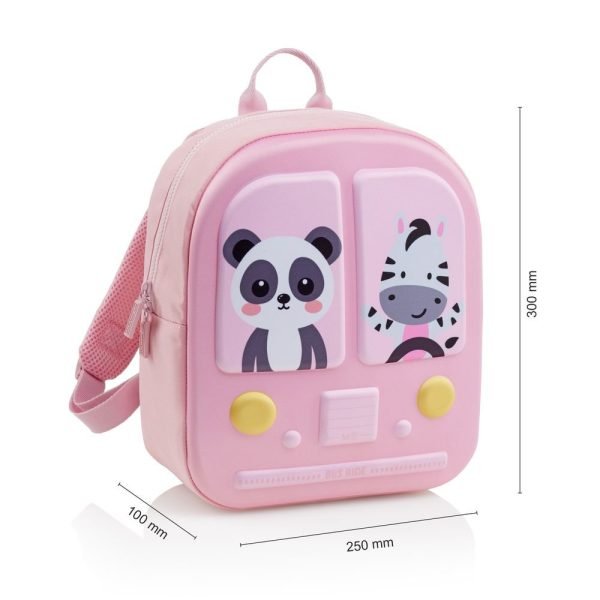 MOCHILA MIQUELRIUS INFANTIL 30X25 BUS STOP ROSA CON ESTUCHE - Imagen 2